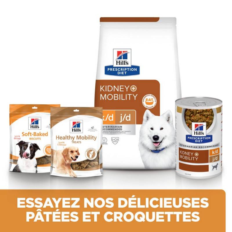 CROQUETTES CHIEN ADULT PRESCRIPTION DIETS K/D KIDNEY + MOBILITY - HILL'S 12 kg - Image 3