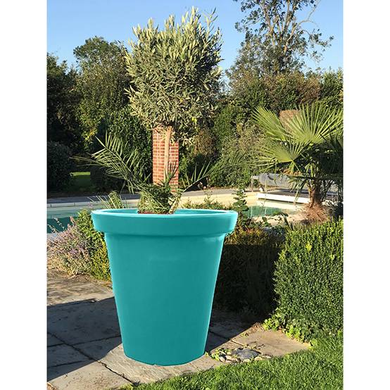 Pot de fleurs rond xxl delight 200l - lot de 2 - plast'up rotomoulage - Image 3