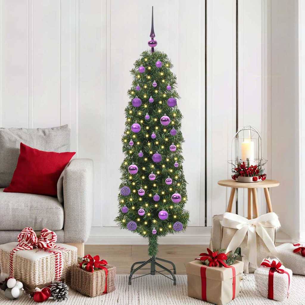 ComfortXL - Petit Sapin de Noël Artificiel 150 cm Lumineux, Kit Tout-en-Un avec Boules – ComfortXL Outdoor Living - Image 1