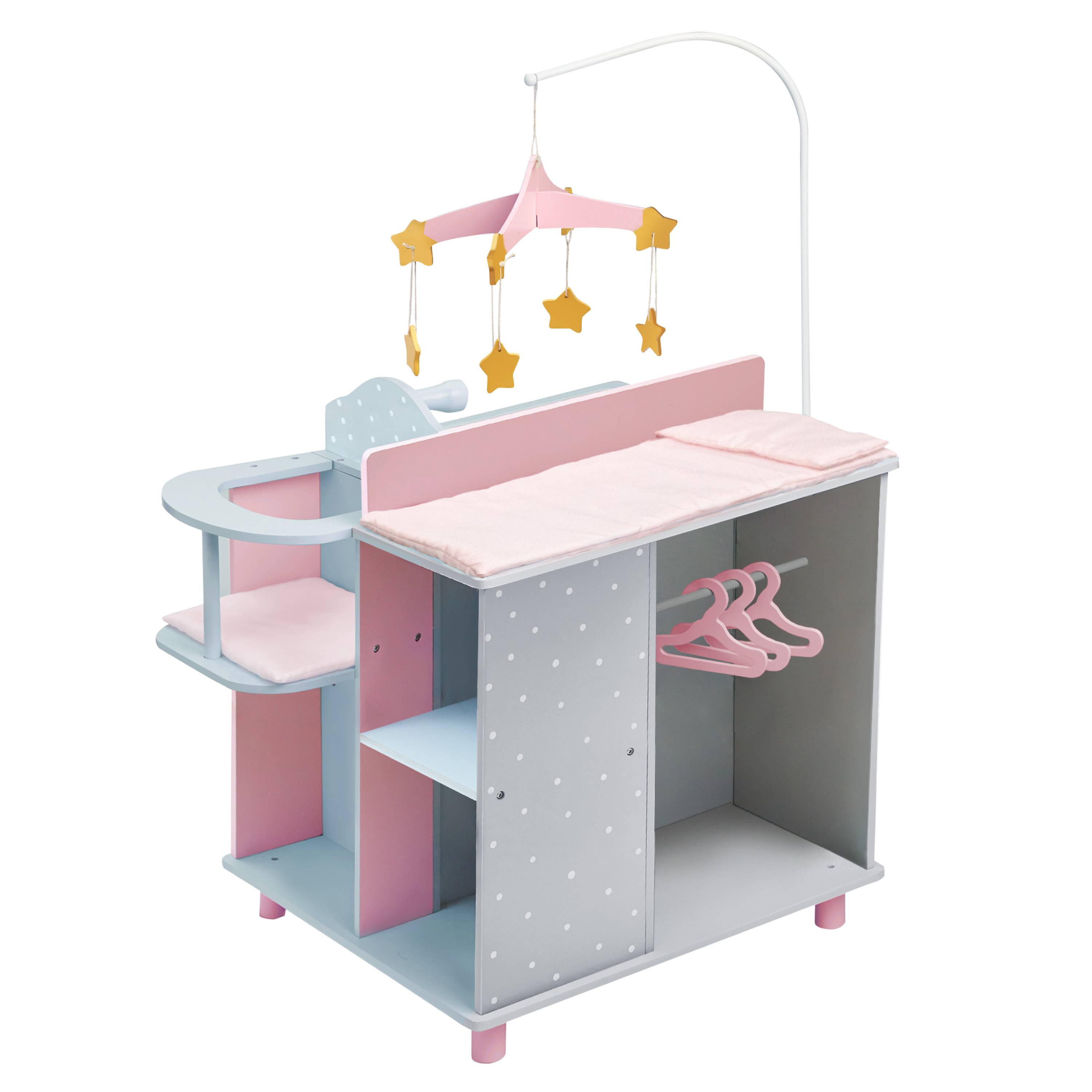 Table à langer avec rangement 97.8 cm, Gris Teamson Kids - Image 1