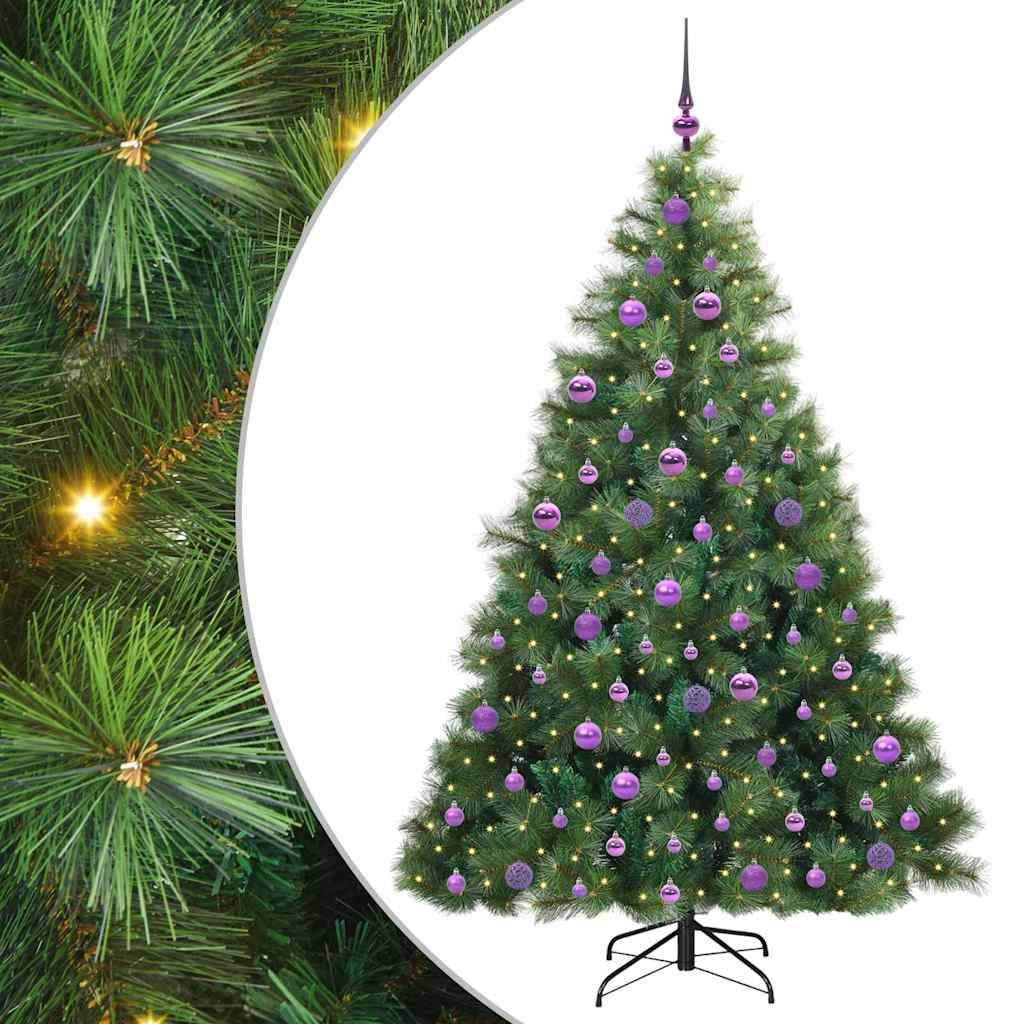 Sapin de Noël | Arbre de Noël artificiel avec 300 LED Vert 180 cm PE et PVC Maison Chic - Image 1