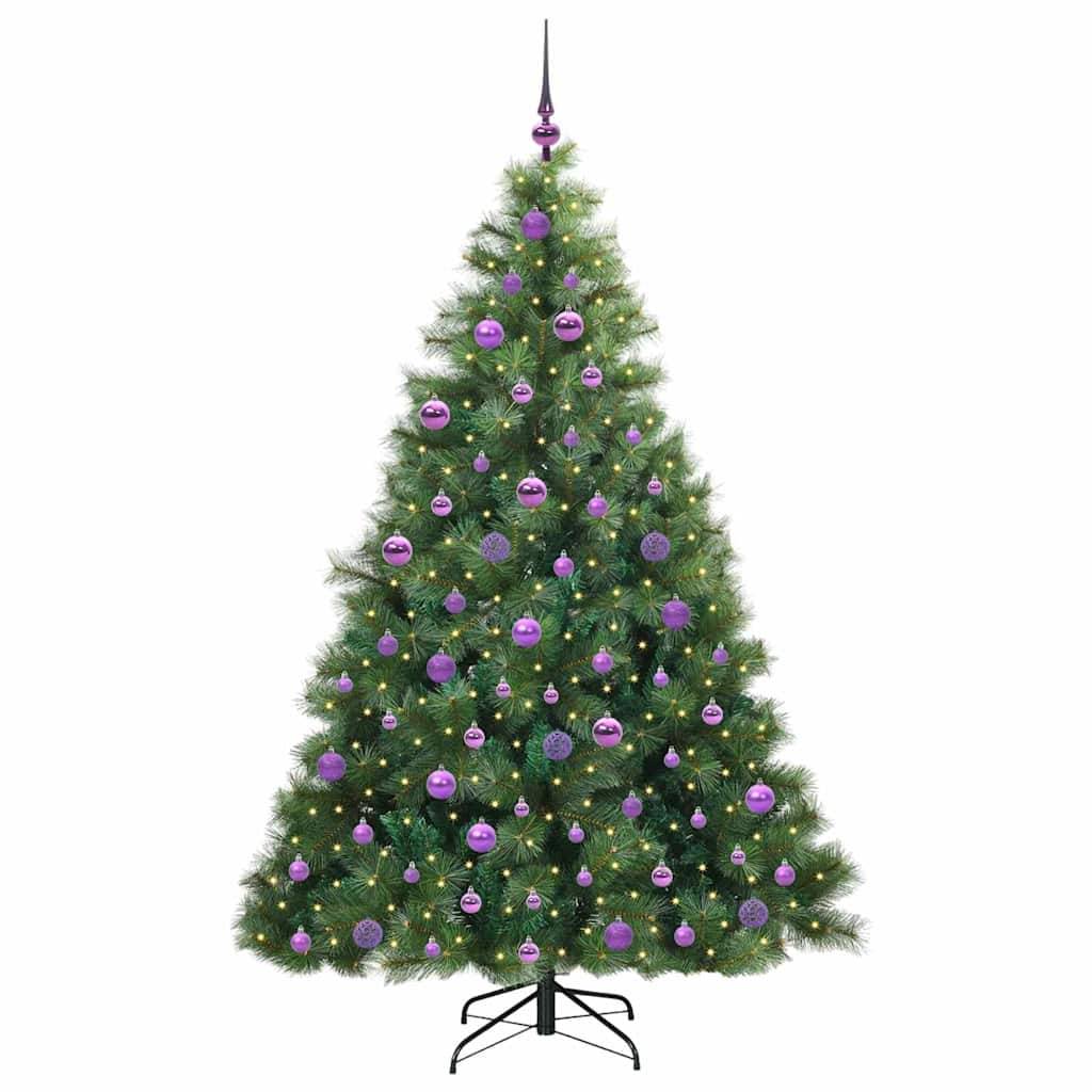 Sapin de Noël | Arbre de Noël artificiel avec 300 LED Vert 180 cm PE et PVC Maison Chic - Image 3