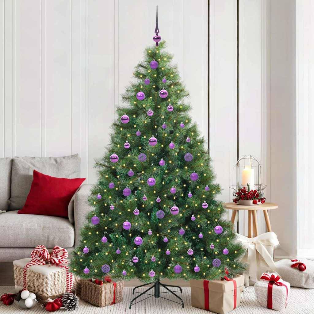 Sapin de Noël | Arbre de Noël artificiel avec 300 LED Vert 180 cm PE et PVC Maison Chic - Image 2