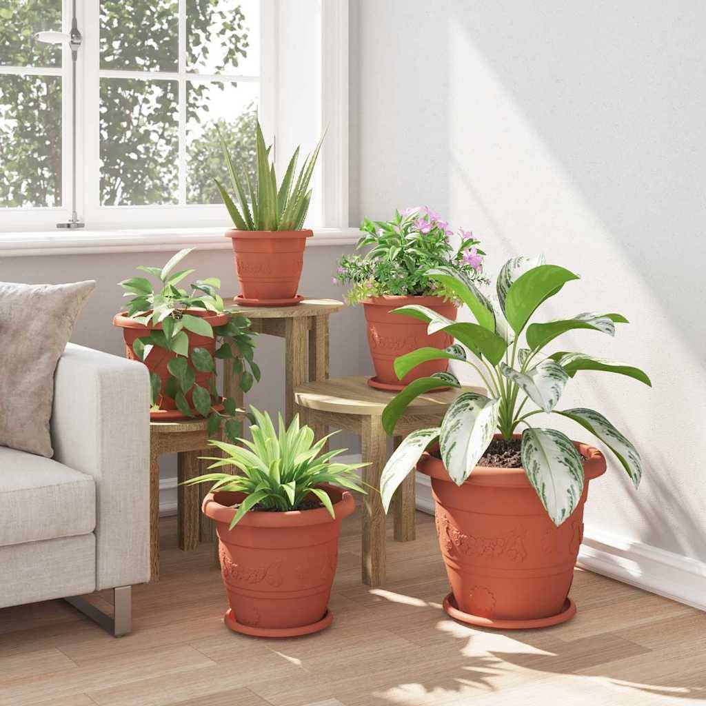Prolenta Premium - Jardinière plastique rouge 21,5 x 21,5 x 2,5 cm - Prolenta premium p38.3 - Image 4