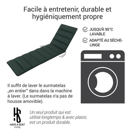 Coussin de Transat FlAIR - vert - 200x70cm - Image 5