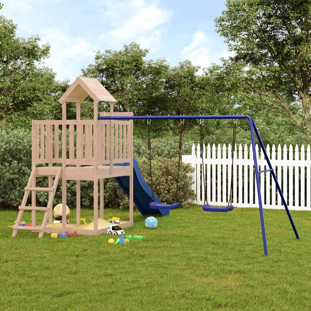 Aire de jeux d'extérieur - Jeu Plein air enfant bois de pin massif-JU1525 - Image 2