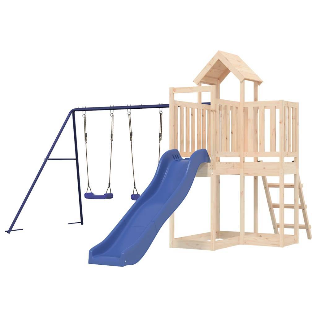 Aire de jeux d'extérieur - Jeu Plein air enfant bois de pin massif-JU1525 - Image 3
