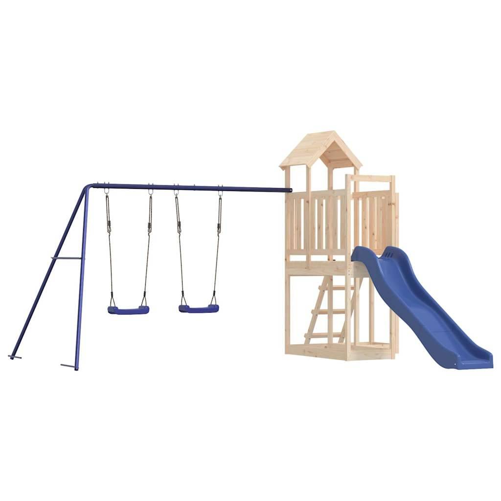 Aire de jeux d'extérieur - Jeu Plein air enfant bois de pin massif-JU1525 - Image 1