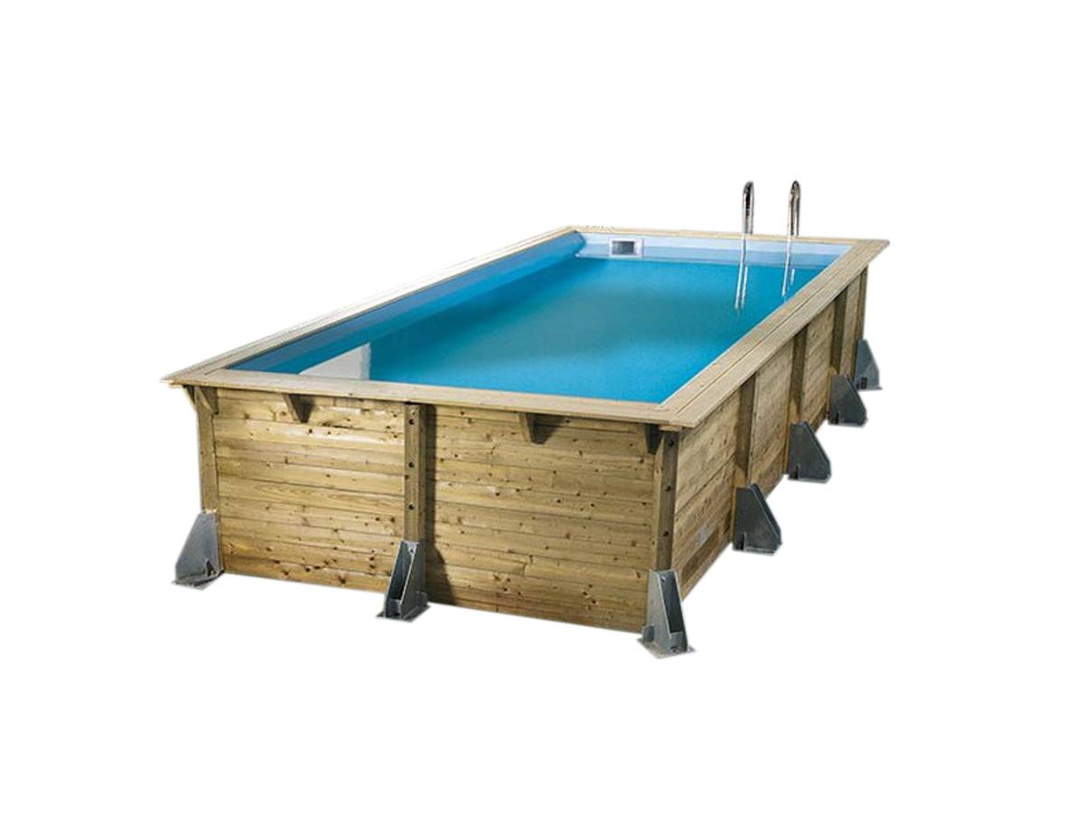 Ubbink - Kit piscine bois UbbinkAzura 5,05 x 3,50 x 1,26 m - Liner bleu + Kit margelles - Ubbink - Image 2
