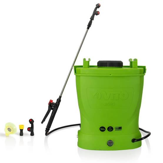 Pulvérisateur Electrique 16L à Batterie 12V 8AH 6 bars - Pulvérisateur Toiture avec Lance Télescopique, 3 buses et Chargeur VITO - Image 1