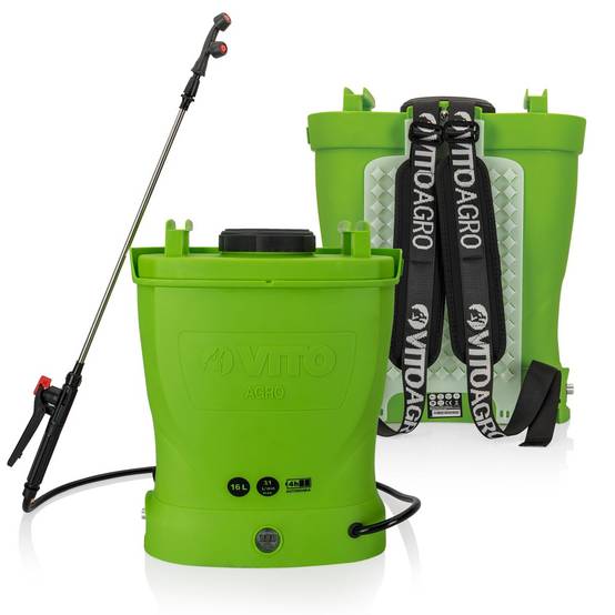 Pulvérisateur Electrique 16L à Batterie 12V 8AH 6 bars - Pulvérisateur Toiture avec Lance Télescopique, 3 buses et Chargeur VITO - Image 2