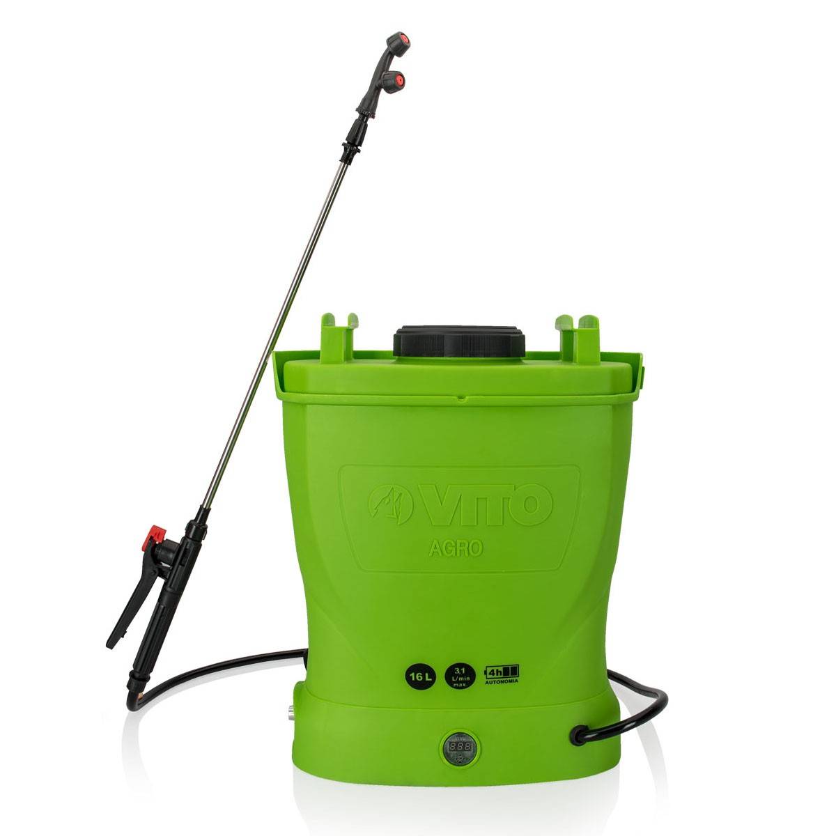 Pulvérisateur Electrique 16L à Batterie 12V 8AH 6 bars - Pulvérisateur Toiture avec Lance Télescopique, 3 buses et Chargeur VITO - Image 8