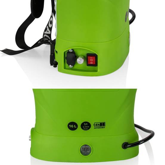 Pulvérisateur Electrique 16L à Batterie 12V 8AH 6 bars - Pulvérisateur Toiture avec Lance Télescopique, 3 buses et Chargeur VITO - Image 7