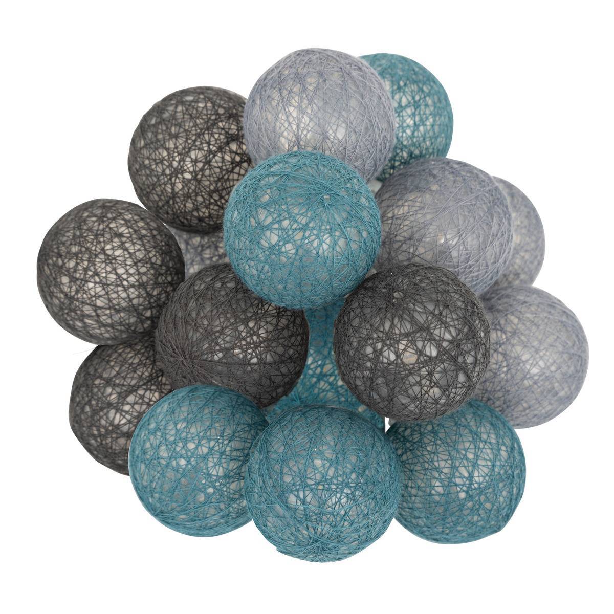 Atmosphera - Guirlande Led pile "Wintr" 16 boules D3,5cm - Atmosphera Créateur d'intérieur - Image 1