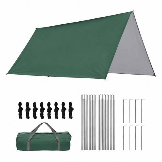 Bâche Anti-pluie Toile Tente Oeillets Camping Léger Portable Imperméable UV - Image 1