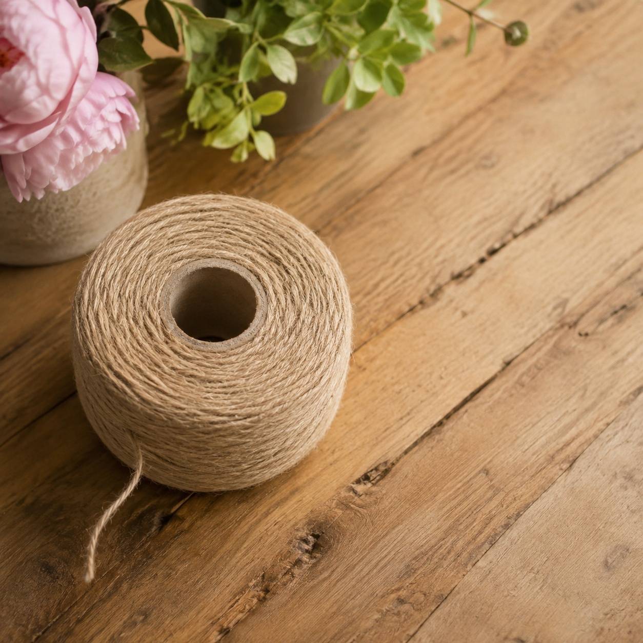 Corde en Jute Marron 200m Diamètre 1mm pour Jardin Tuteur Arbres Plantes Fleurs DIY - Image 4