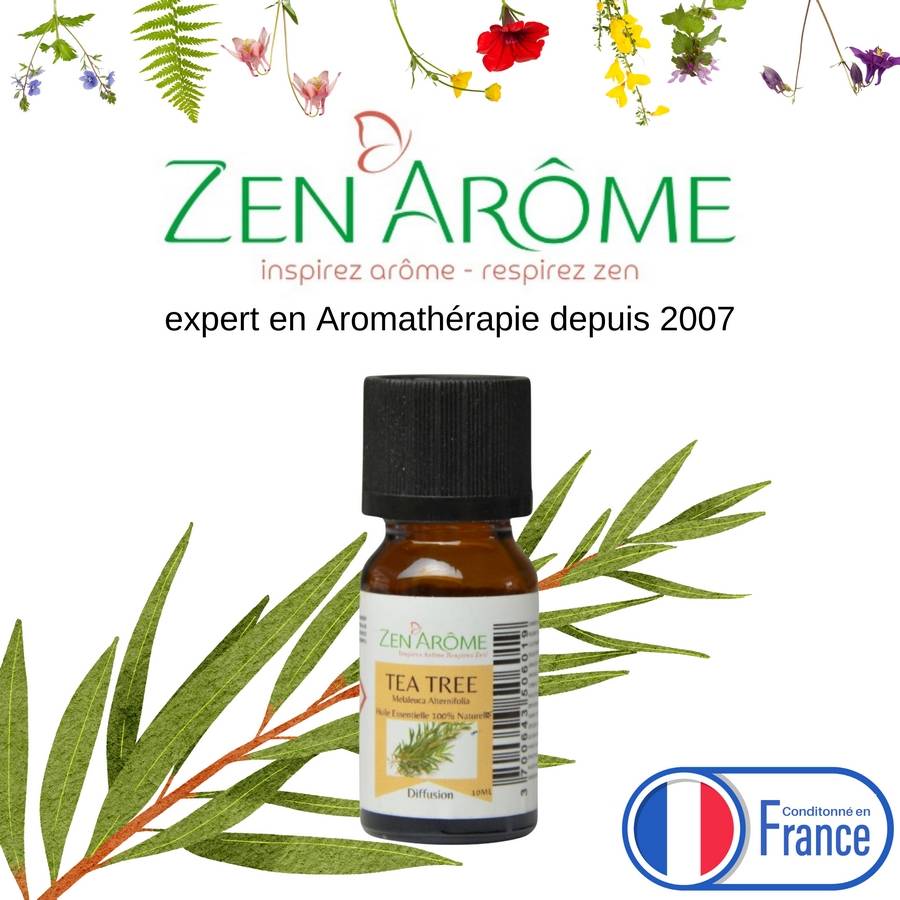 Huile Essentielle Arbre à Thé – 100% Pure et Naturelle - Diffusion pour Aromathérapie – 10ml – Conditionné en France - Zen'Arôme