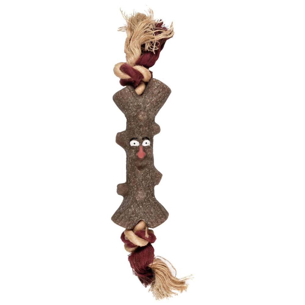 Flamingo - Jouet pour chien Woody branche avec corde 15 cm - Image 1