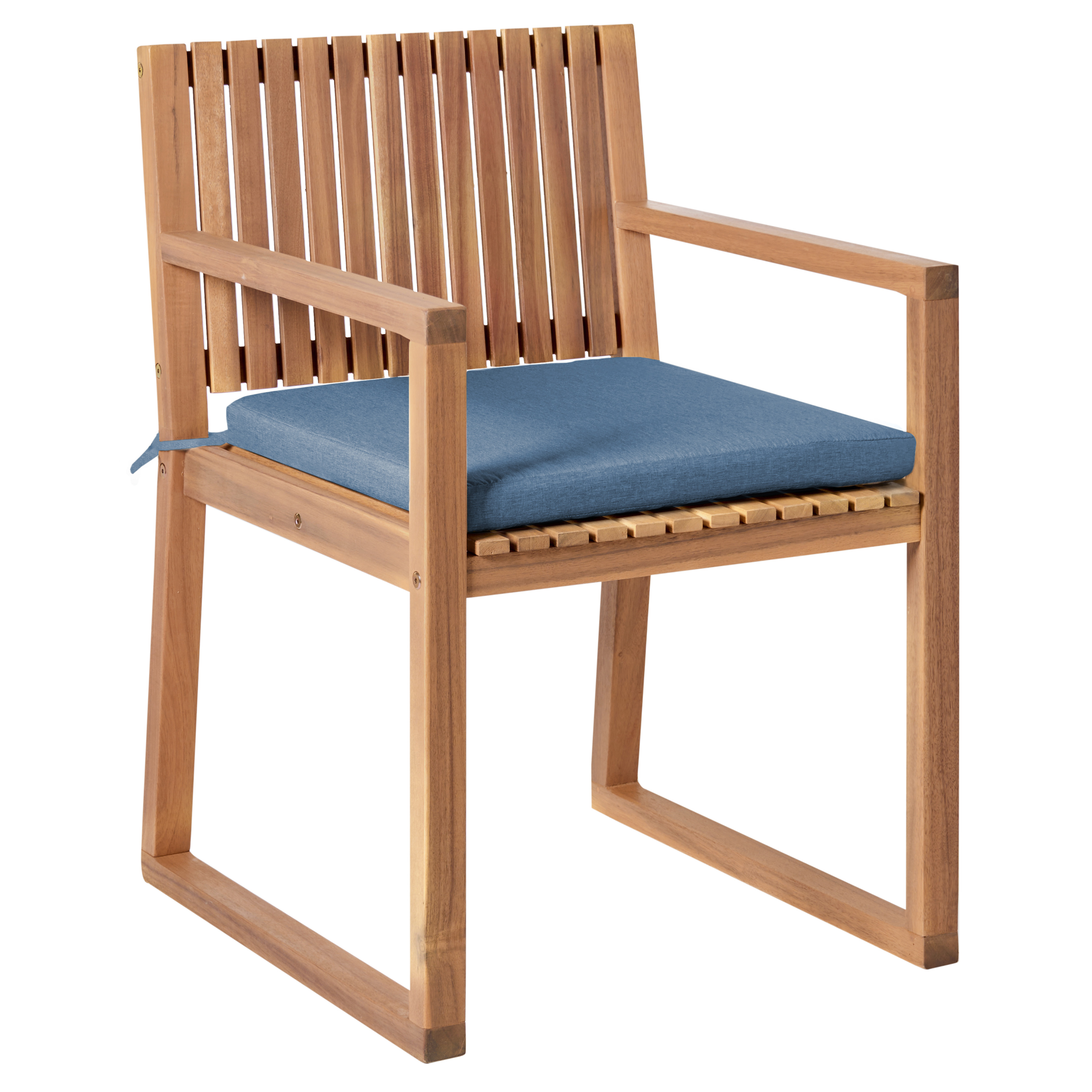 Beliani - Chaise de jardin Bois d'acacia certifié Bleu SASSARI PREMIUM - 54x59x80- Beliani - Image 4