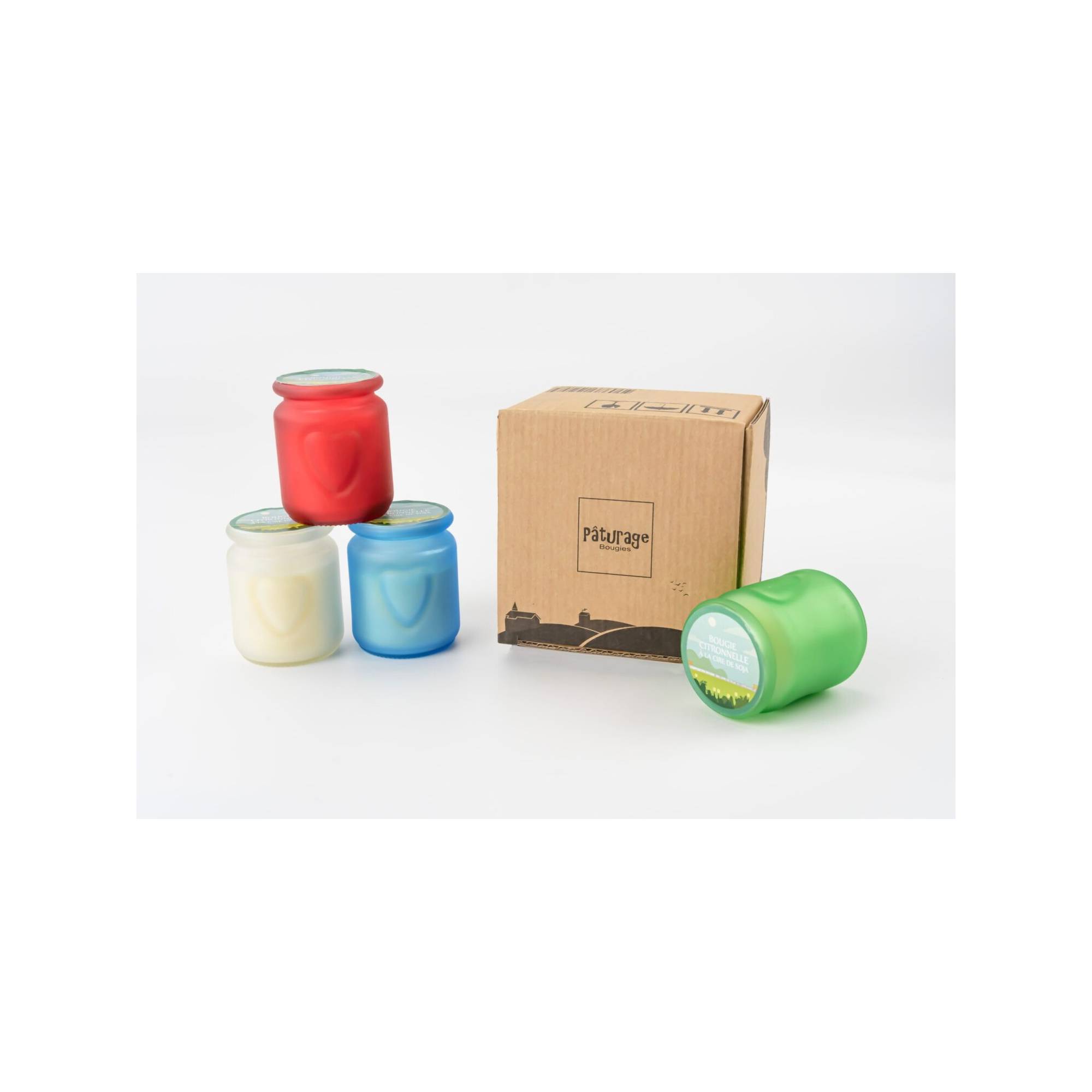 Sans Marque - Lot de 4 bougies citronnelle d'extérieure - Contre les moustiques - A la cire de soja - 6 x 7 cm - Image 4