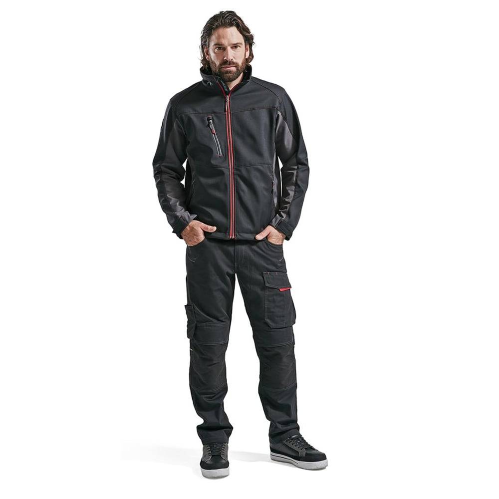 Veste softshell Blaklader double couche Bicolore Noir / Rouge L - Image 5