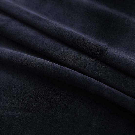 Rideaux occultants - Panneaux de rideau avec anneaux 2 pcs Velours Noir 140x245 cm - Image 4