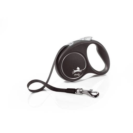 Flexi - Laisse Black Design S Tape 5m black/ silver FU12T5-251-S-SI Flexi - Image 1