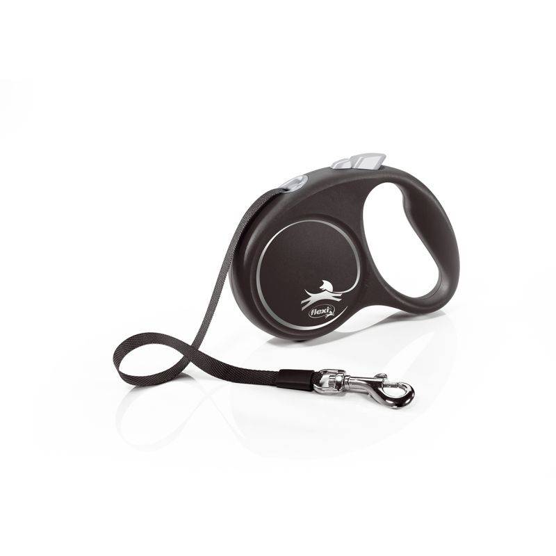 Flexi - Laisse Black Design S Tape 5m black/ silver  FU12T5-251-S-SI Flexi - Image 1