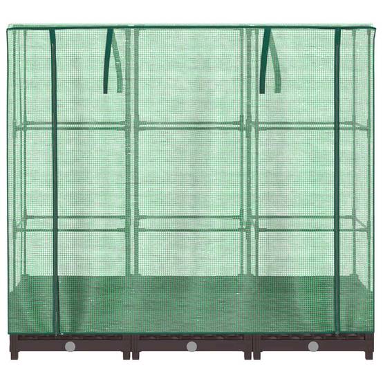Vidaxl - Jardinière surélevée avec housse aspect rotin-Lit surélevé de jardin 120x40x123 cm 815722 - Image 4