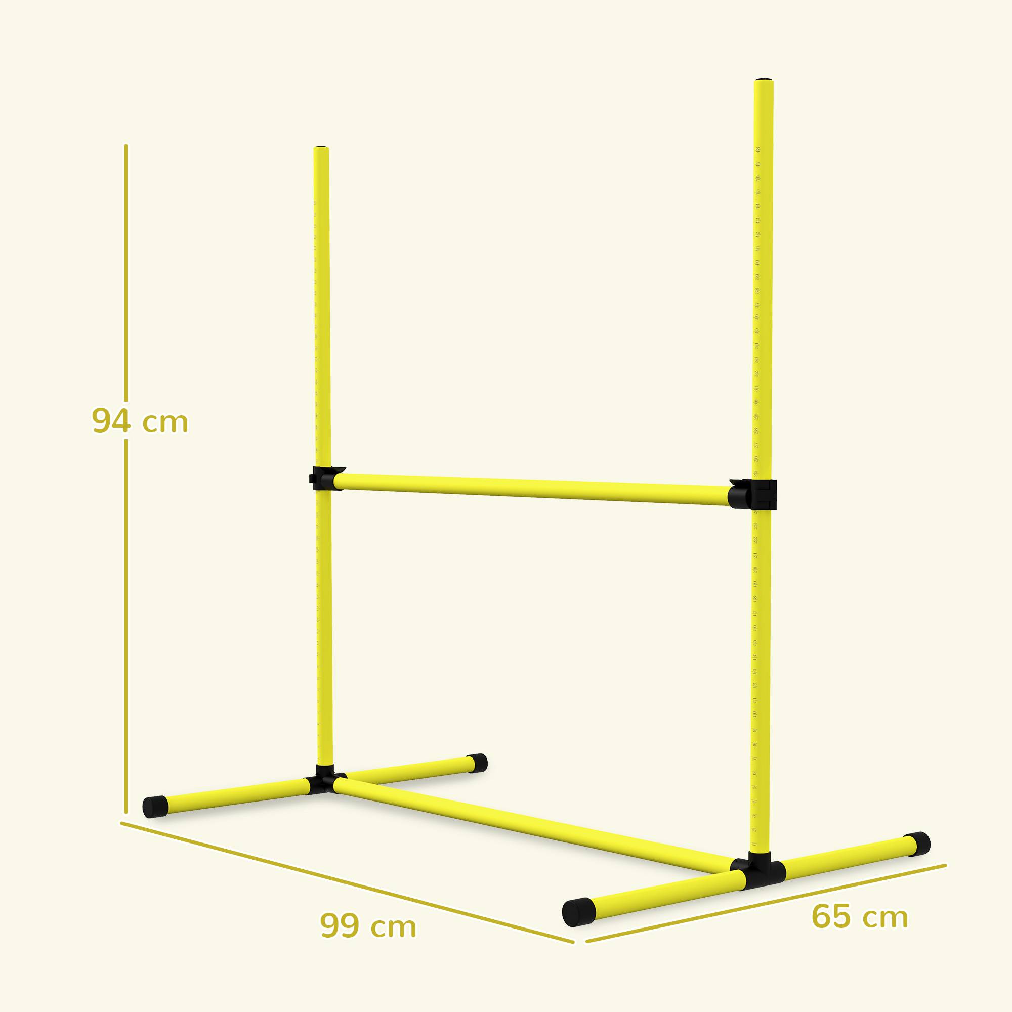 ComfortXL - Kit agilité chien jaune haies slalom barres au sol réglable transportable - ComfortXL Outdoor Living - Image 5