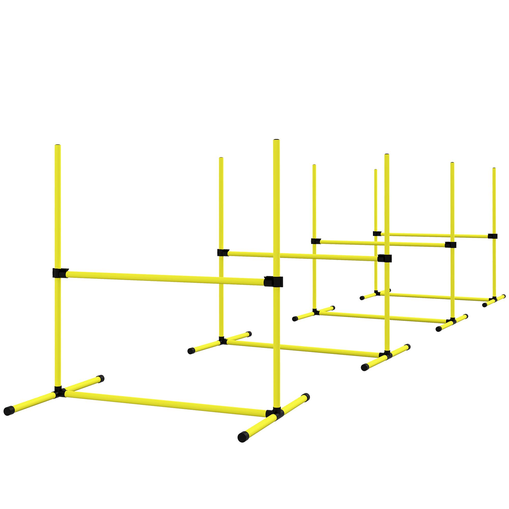 ComfortXL - Kit agilité chien jaune haies slalom barres au sol réglable transportable - ComfortXL Outdoor Living - Image 2