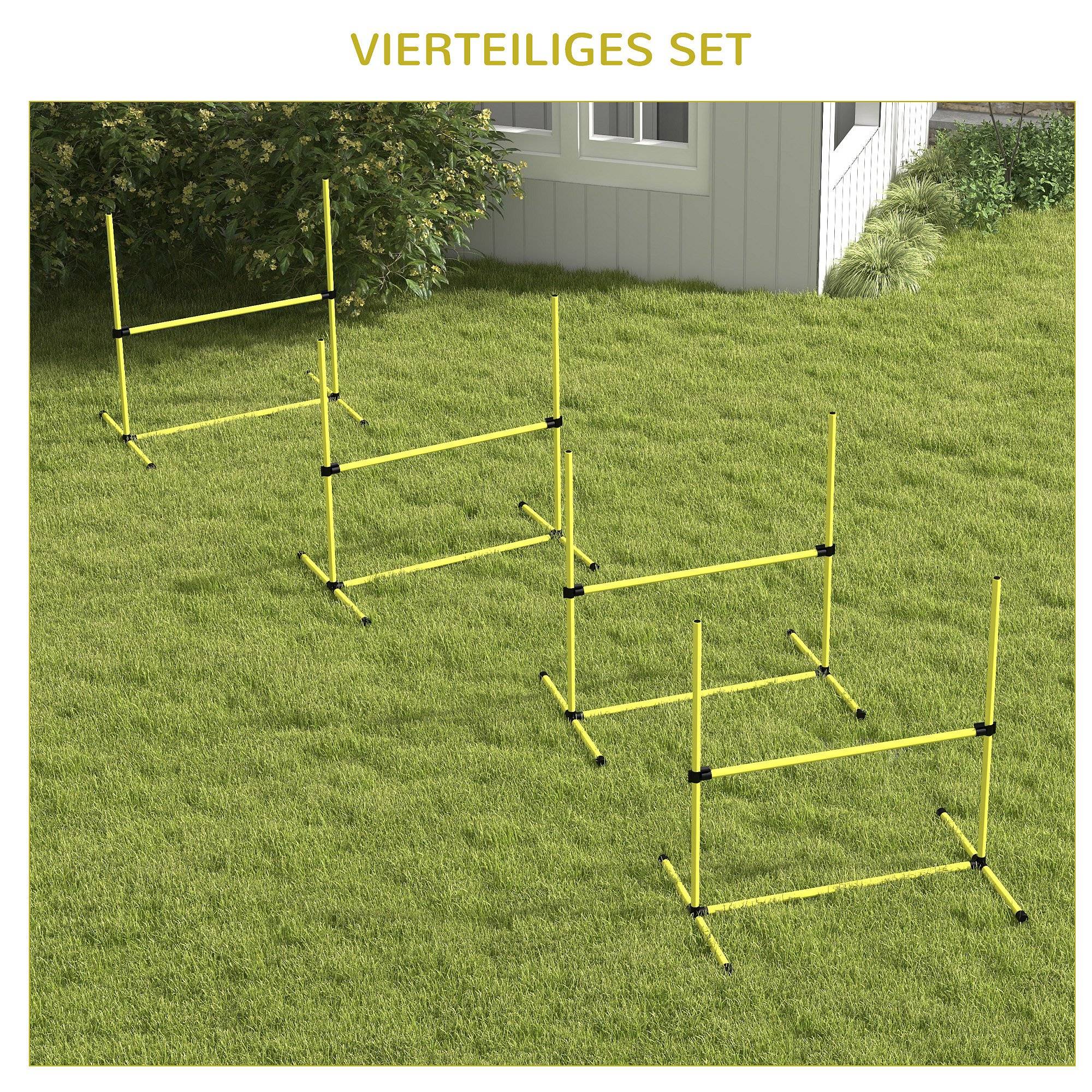 ComfortXL - Kit agilité chien jaune haies slalom barres au sol réglable transportable - ComfortXL Outdoor Living - Image 7