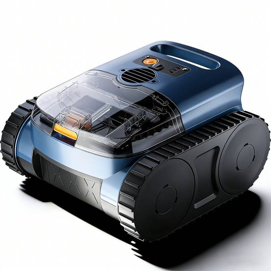 Robot nettoyeur automatique sans fil SEAUTO SAT25, navigation intelligente, haute aspiration, longue autonomie pour piscine jusqu'à 200m²