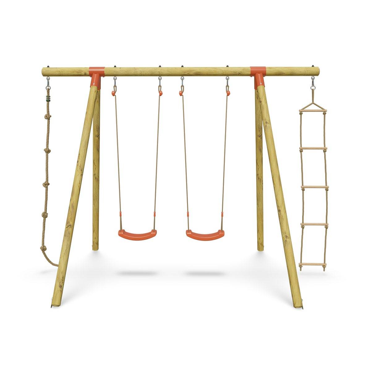 Portique bois 2,30 m Topwood TILA 4 enfants - Image 1