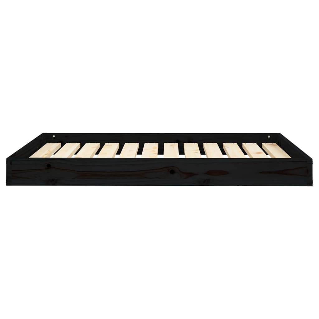 Vidaxl - Lit pour chien Noir 101,5x74x9 cm Bois de pin solide vidaXL 820870 - Image 4