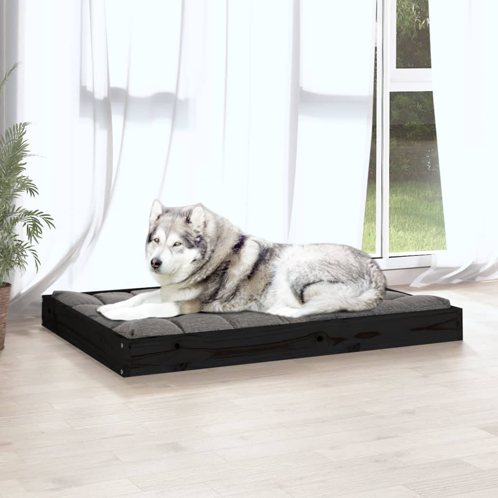 Vidaxl - Lit pour chien Noir 101,5x74x9 cm Bois de pin solide vidaXL 820870 - Image 6