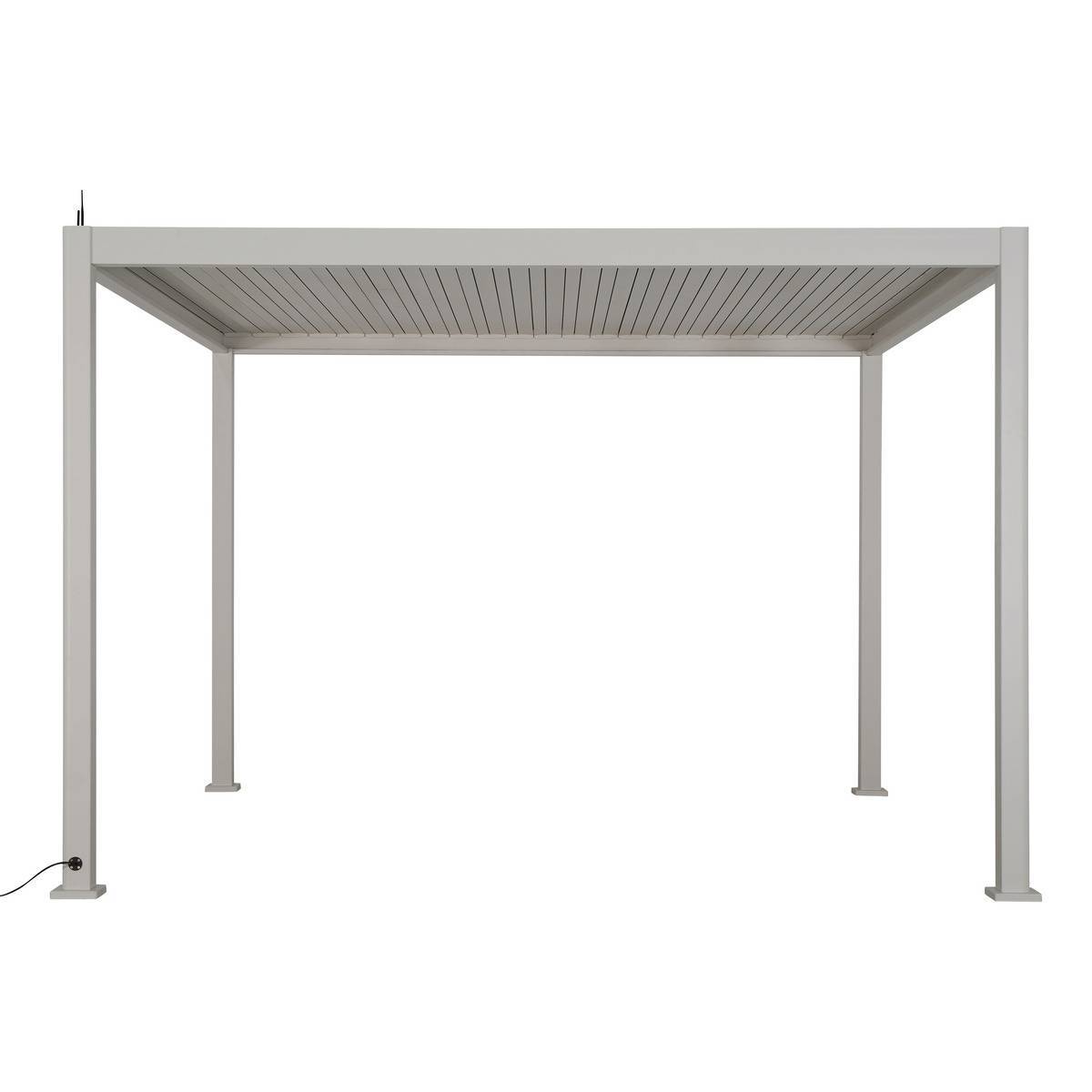 Hesperide - Pergola bioclimatique autoportante Evora 369x369x250,8cm argile - Hespéride - Image 2