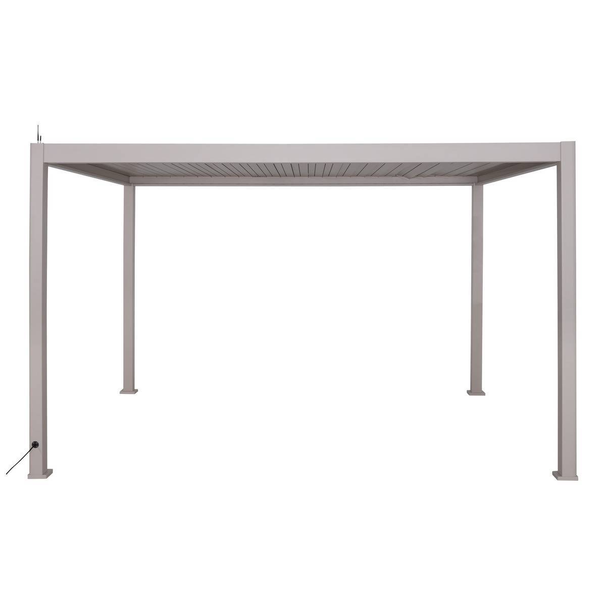 Hesperide - Pergola bioclimatique autoportante Evora 369x369x250,8cm argile - Hespéride - Image 3