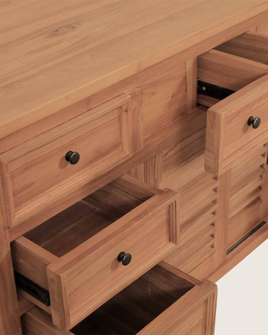 Savanna - Meuble en teck portes persiennes - UNIQKA - Image 6