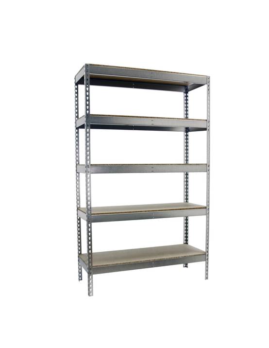 Etagère Sans Vis Ecoforte 1204-5 Chipboard 3000 Galva/bois Galva/bois 3000x1200x450 - Simonrack