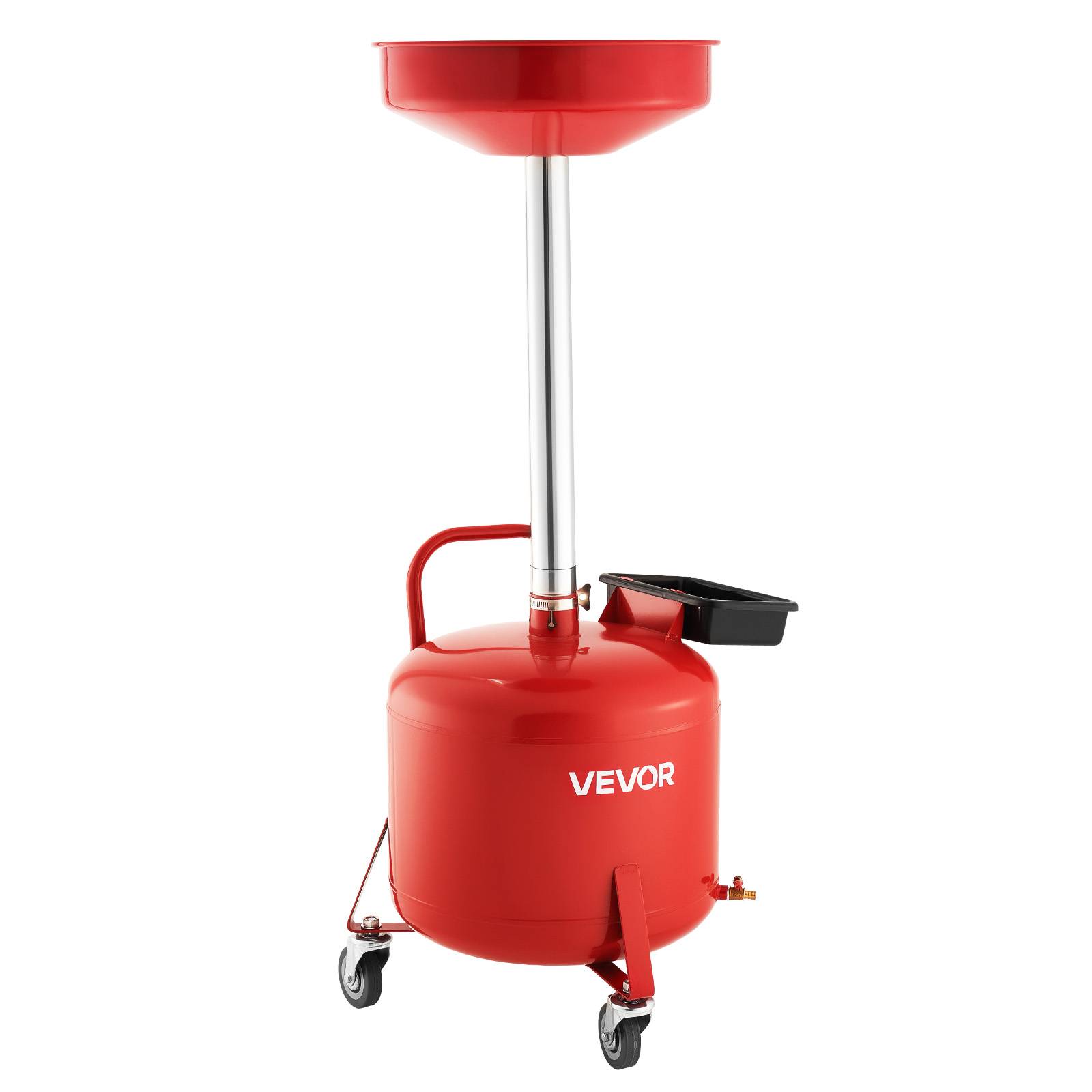 Vevor - VEVOR Réservoir de vidange huile 30 L, entonnoir réglable 66-147 cm, roulettes pivotantes, réservoir métal anticorrosion, livré avec accessoires. - Image 1