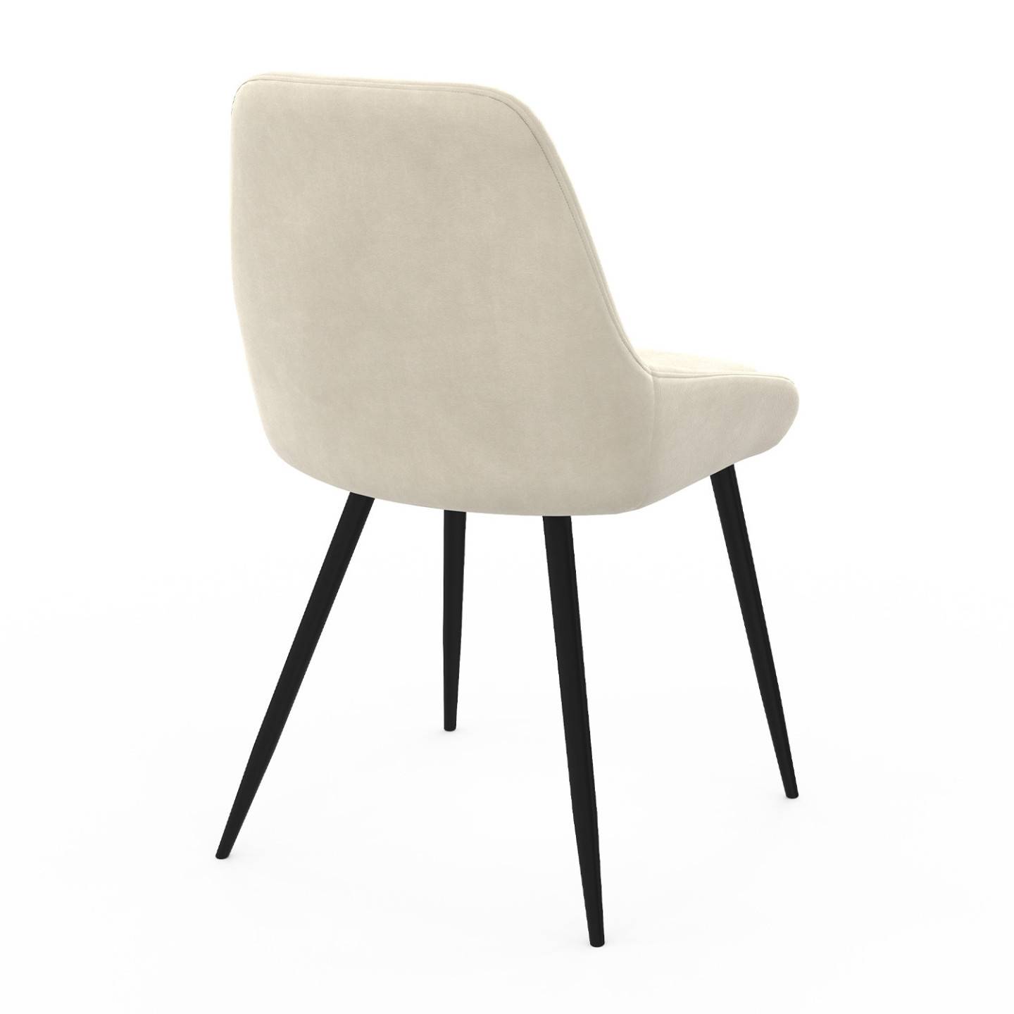 Lot de 6 chaises THALYA en velours beige avec accoudoirs - Image 5