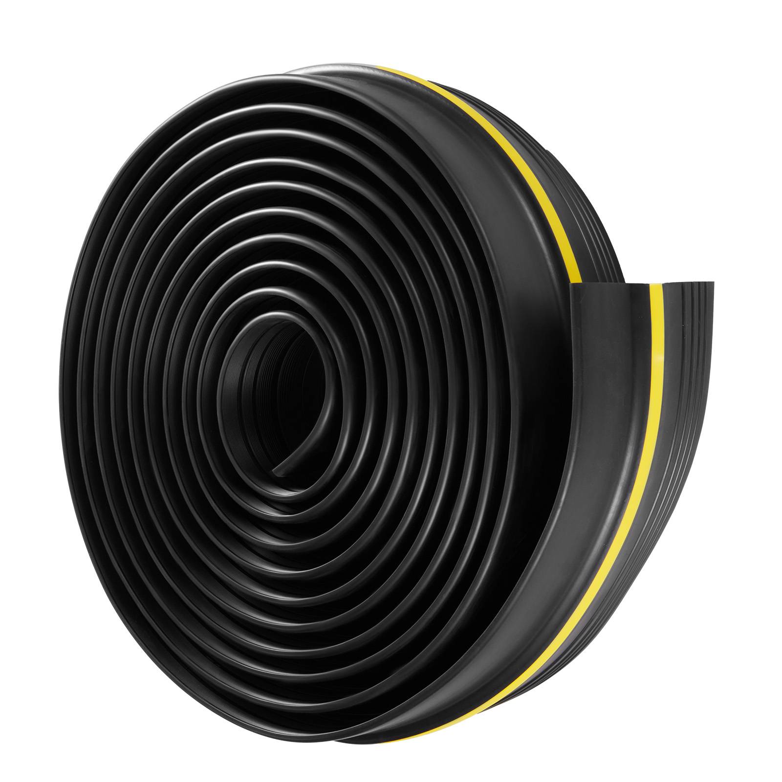 VEVOR Joint porte garage 6m, seuil étanchéité U+O, 2pcs, PVC, adhésif, noir. - Image 9