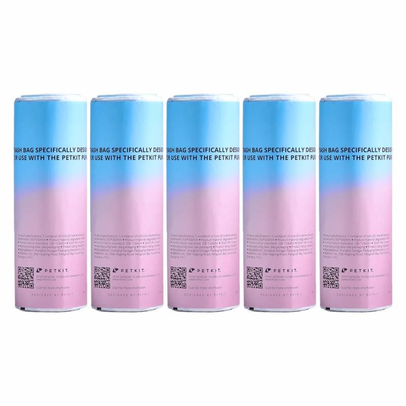 5 rouleaux de sacs poubelle 7L pour litières PuraMax et Pura X Petkit - Image 2
