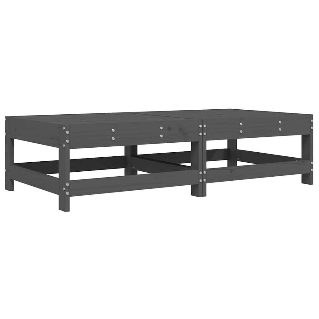 Vidaxl - Repose-pieds de jardin coussins lot de 2 gris bois pin massif vidaXL 825585 - Image 4