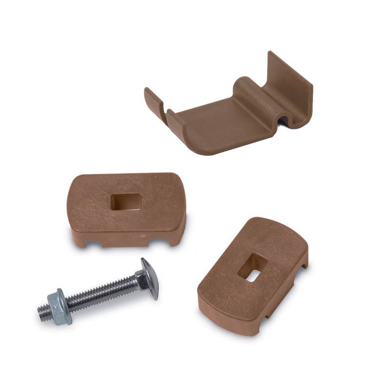 Kit complet grillage rigide occulté composite L 10m H 1m63 marron à sceller - Easy Clôture - Image 6
