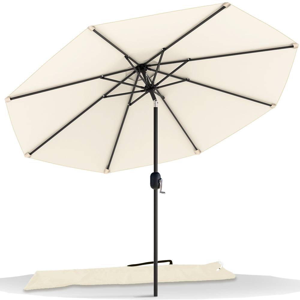 Vounot - Parasol inclinable 2.70 x 2.40m avec housse de protection beige - Image 1