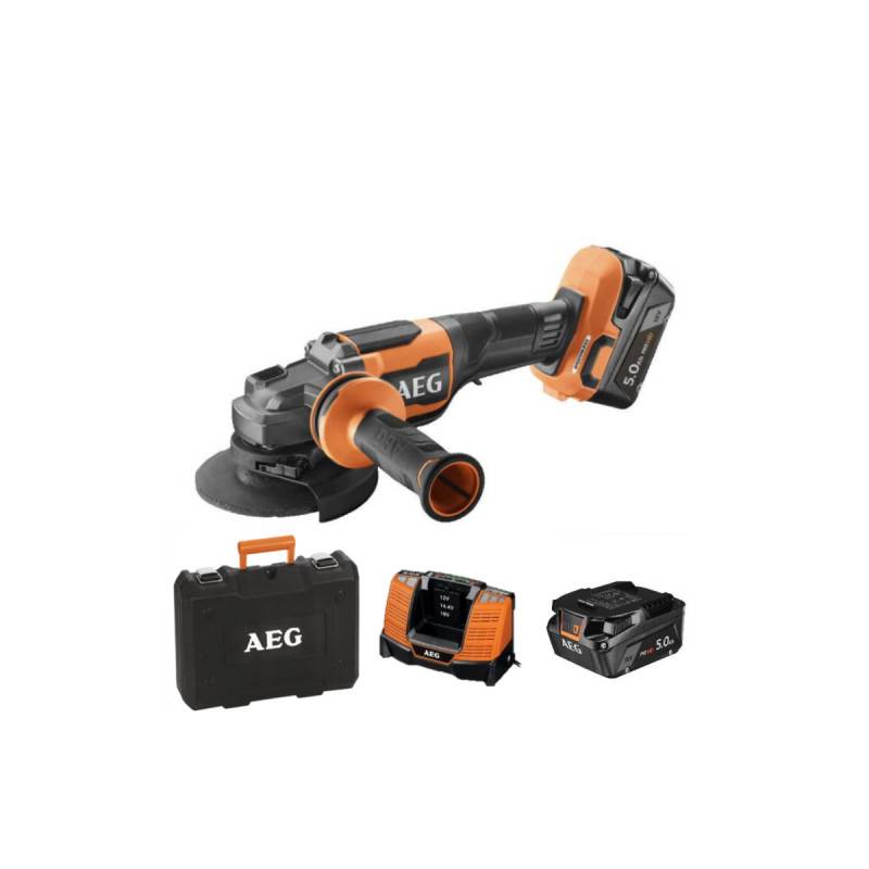 Aeg - Meuleuse AEG - BEWS18-125BLPX2-502C - 18V Brushless - 125mm - 2 batteries 5,0Ah - Chargeur - Image 1