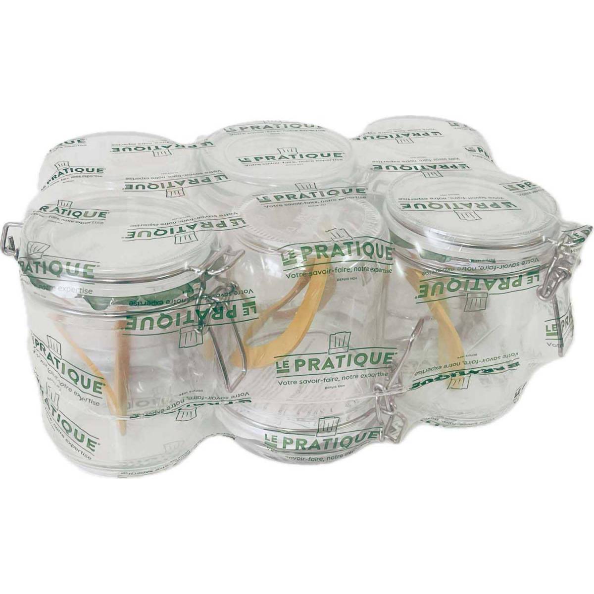 LE PRATIQUE - Set de 6 bocaux en verre à armature 500 ml - Image 1