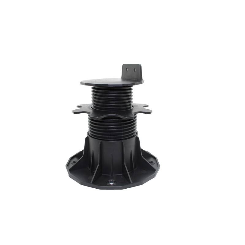 PLOT RÉGLABLE DE 66 À 145 MM POUR TERRASSE BOIS ET COMPOSITE - Coloris - Noir - Image 1
